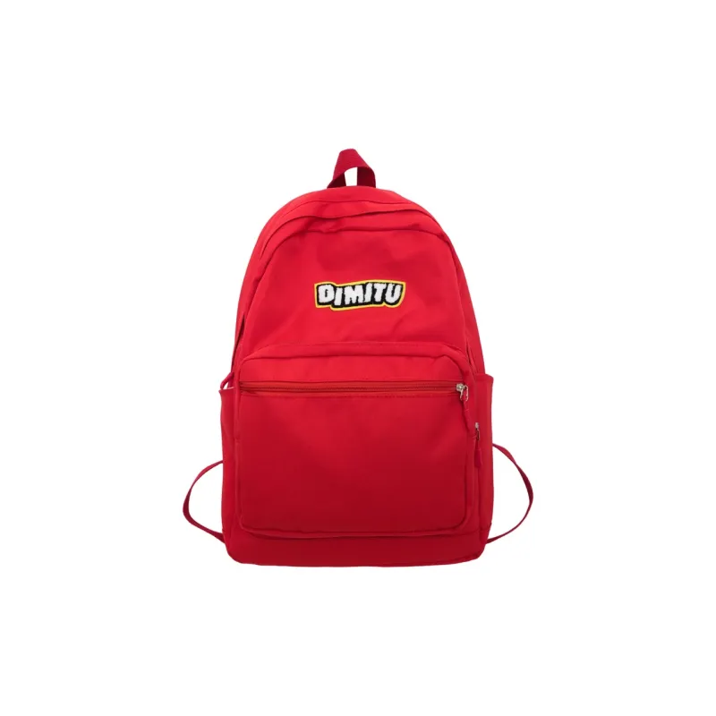 WICKBUEN Nylon Backpack Regular Unisex Red/White/Black/Green-9