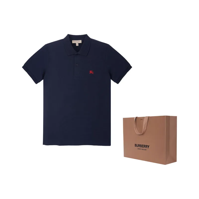 Burberry Oxford Logo Embroidered Polo-6