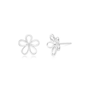 Love Link 925 Sterling Silver Stud Earrings Women's