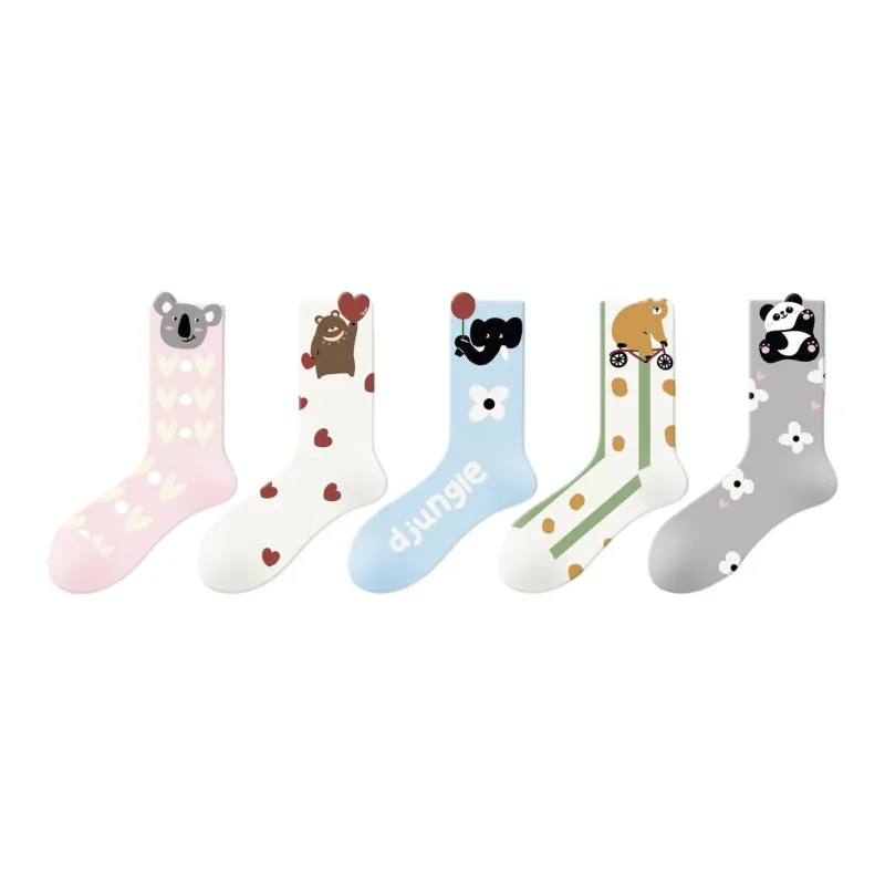 Gentle Welcome Mid Calf Socks Women's 5 Pack-0