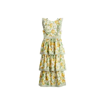H&M Sleeveless Dresses Women's White/Lemon