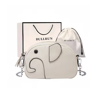 Bullrun Cow Leather With Synthetic Leather Crossbody Bag Women's Ecru