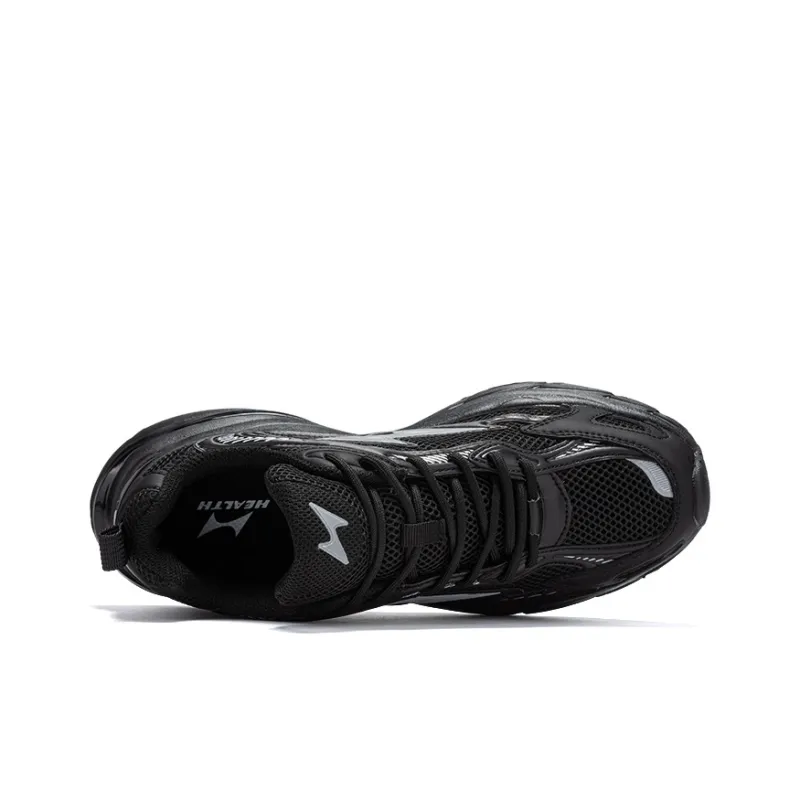 HEALTH Anti Slip Wear Resistant Low Top Running Shoes Unisex Starry Black-3
