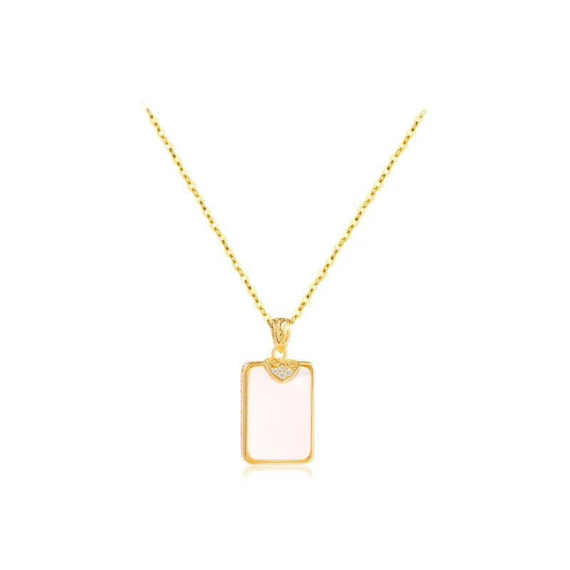 Teddy Bear Collection Chalcedony Necklaces Women's-0