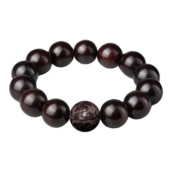 Moonstone Edge Small Leaf Red Sandalwood Bracelets Unisex