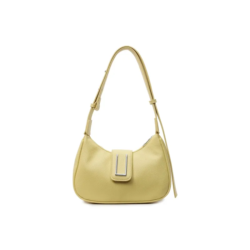 ZAVC PU Shoulder Bag Regular Women's Black/Ecru/Blue/Burgundy/Yellow-20