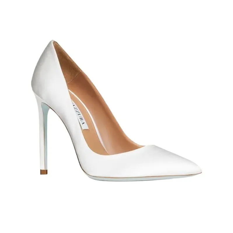 AQUAZZURA Purist Slim Heel High Heels 10.5cm Women's White-2