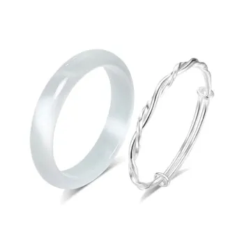 KING TAI SANG Glass Cat Eye Bangles Women's