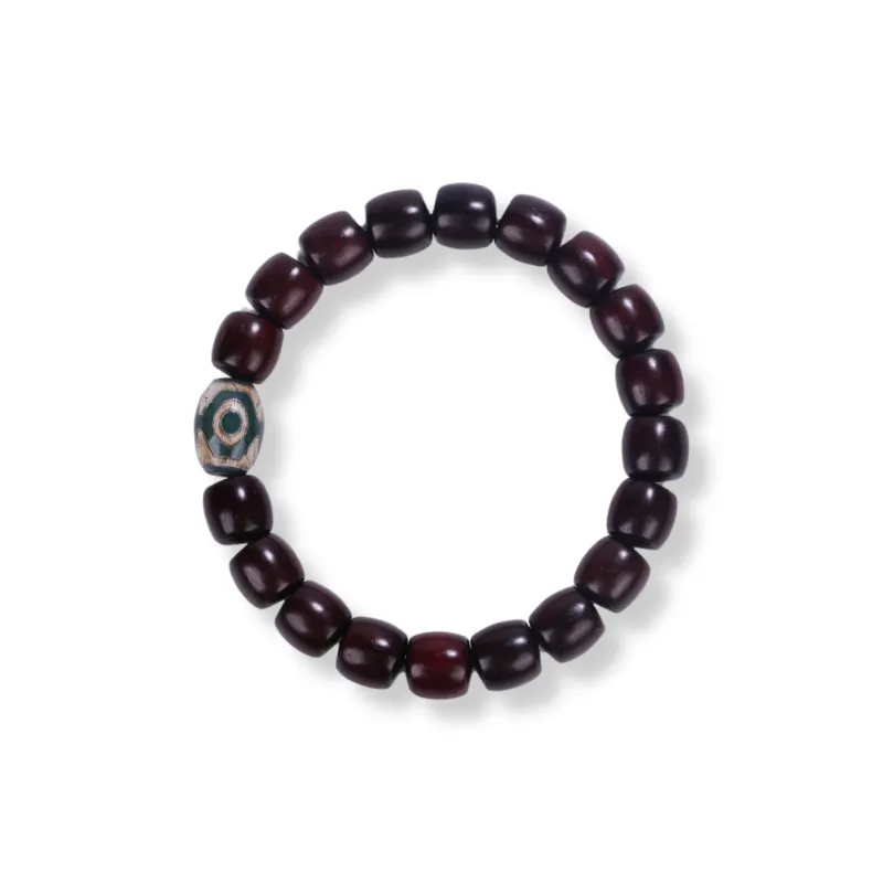 TIANTAISHAN Small Leaf Red Sandalwood Precious Wood Bracelets Unisex-15