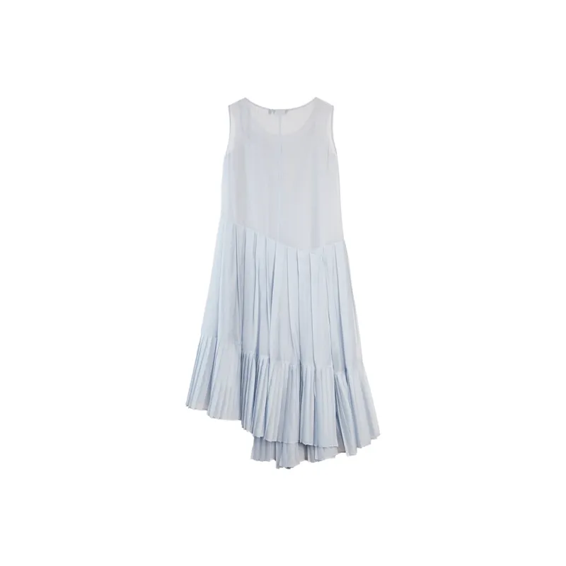 ELLE Slip Dresses Women's Gray Blue-1