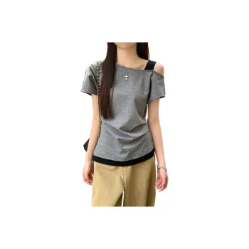 Mu Xiao Xin T Shirts Women's Gray