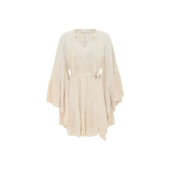 Zimmermann SS25 Long Sleeved Dress Women's Cream