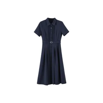 Late White Short Sleeved Dress Women's