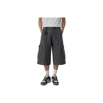WPOOLL Denim Shorts Unisex Dark Gray
