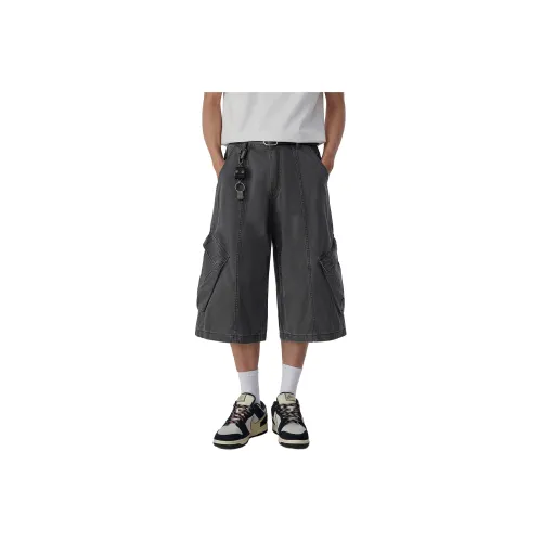 WPOOLL Denim Shorts Unisex Dark Gray