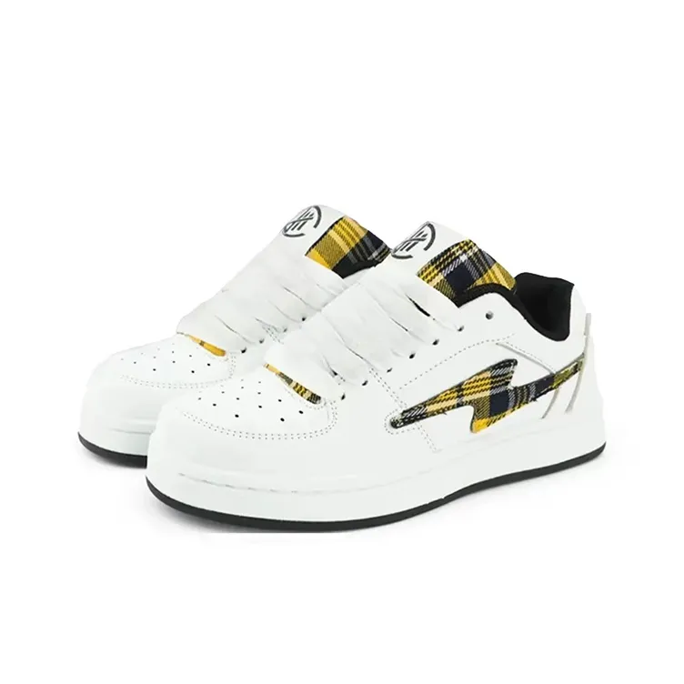 WJA Skateboard Shoes Unisex Low Top White-0