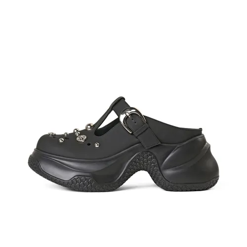 RED DRAGONFLY Rubber Sole Slip Resistant Abrasion Resistant Closed Toe Slippers Women's