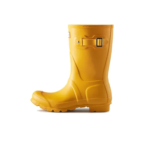 HUNTER Original Short Waterproof Rain Boots Women's Yellow
