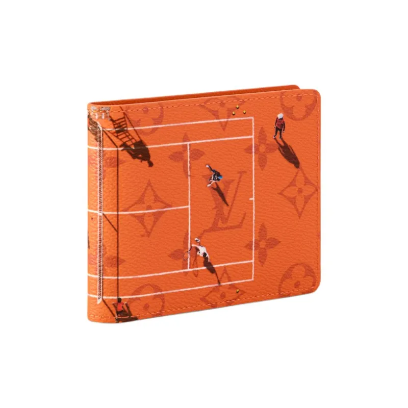 LOUIS VUITTON Tennis Slender Wallet Brick Red-1