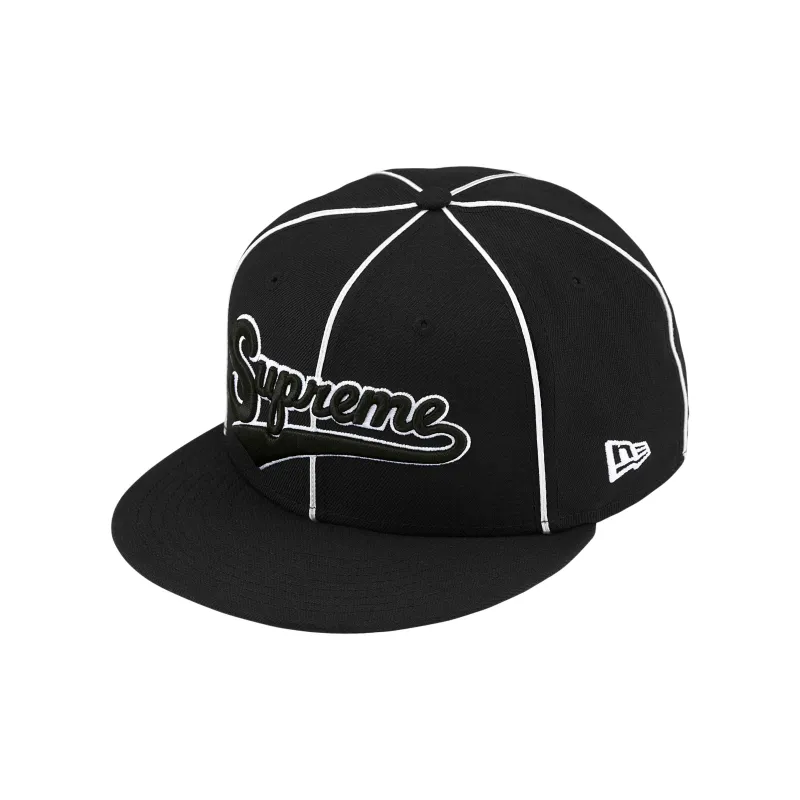 Supreme X New Era Piping Script Logo Cap-0