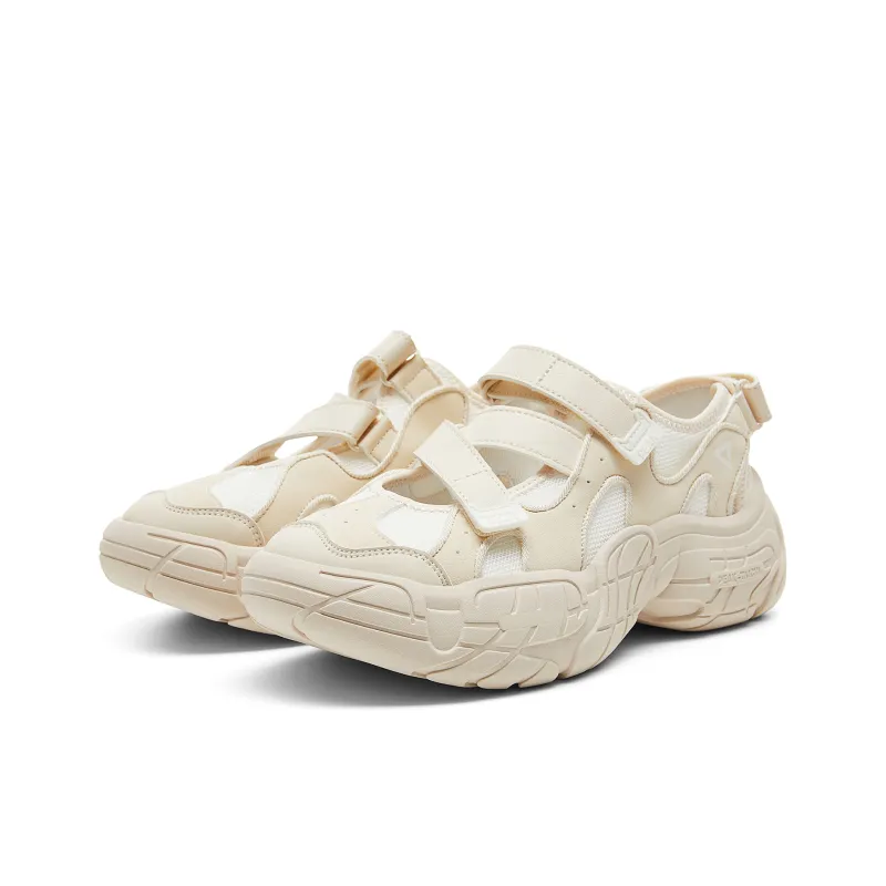 PEAK Cushioning Rebound Abrasion Resistant Lightweight Breathable Low Top Casual Shoes Women's Light Khaki-2