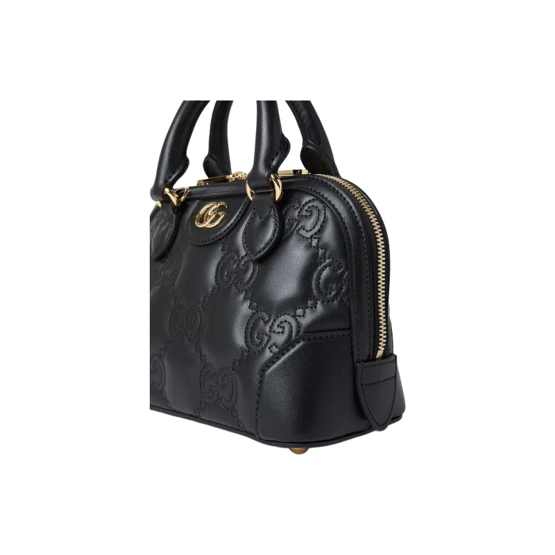 GUCCI GG Matelassé Leather Controller Boston Bag Controller Boston Bag Trumpets Women's Black-5