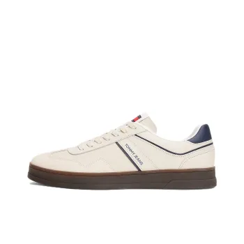 Tommy Hilfiger Trainers Low Top Skateboard Shoes Men's Beige Blue