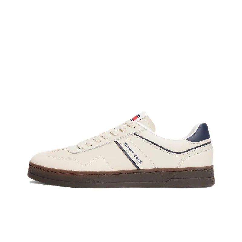 Tommy Hilfiger Trainers Low Top Skateboard Shoes Men's Beige Blue-0
