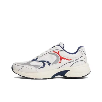 Tommy Hilfiger Trainers Low Top Casual Shoes Men's White Blue