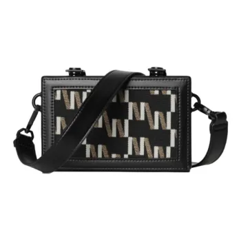 SEPTWOLVES Artificial Leather Shoulder Bag Women's Black