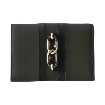 Furla Sirena Collection Suede Wallet Mini Women's Green