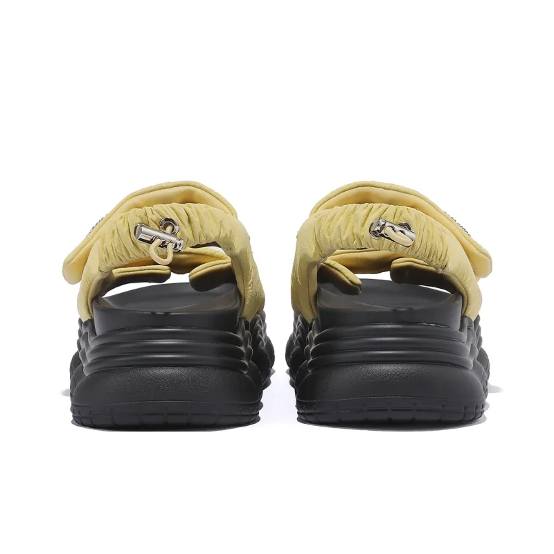 CARDANRO Beach Sandals Women's Black/Yellow-9