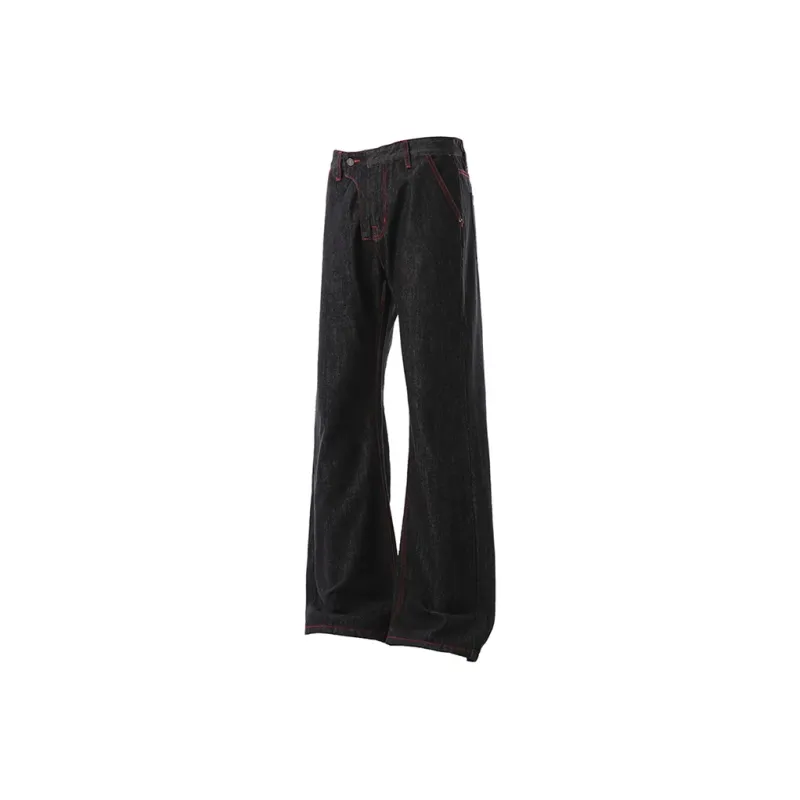 HEIYIXIANSHENG Jeans Unisex Black-1
