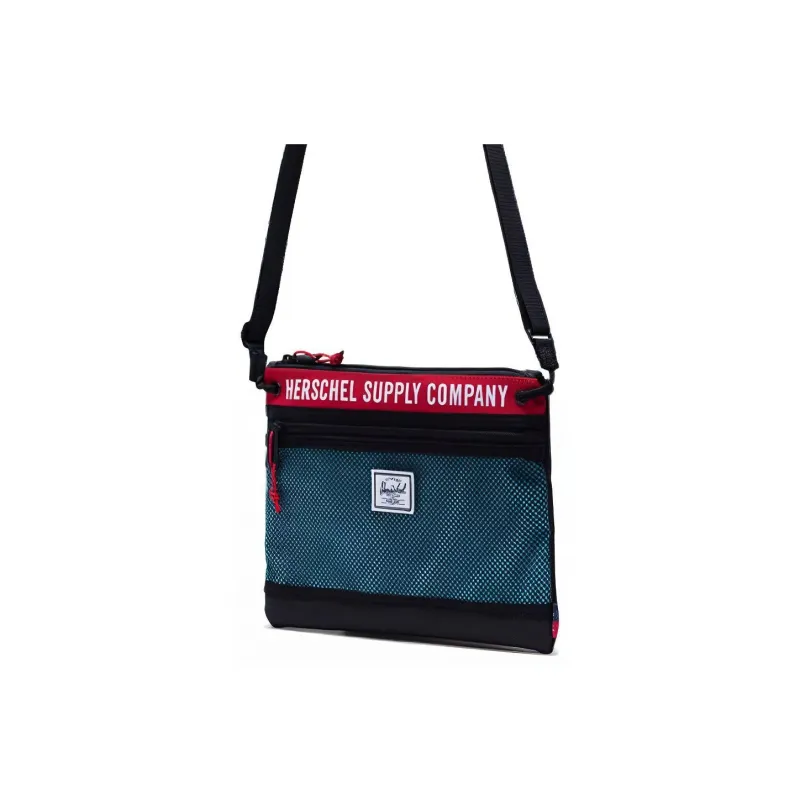 Herschel Athletics Series Color Block Fabric Shoulder Bag, Crossbody Bag Unisex Black, Red & Multicolor-1