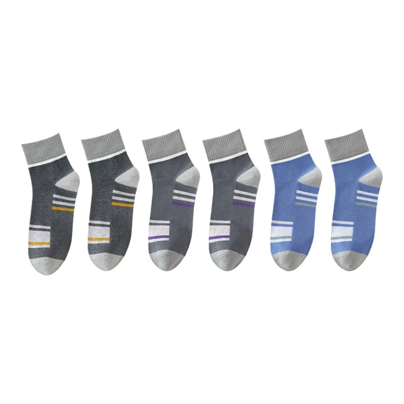 H YXIANG Mid Calf Socks Men's 6 Pack-8