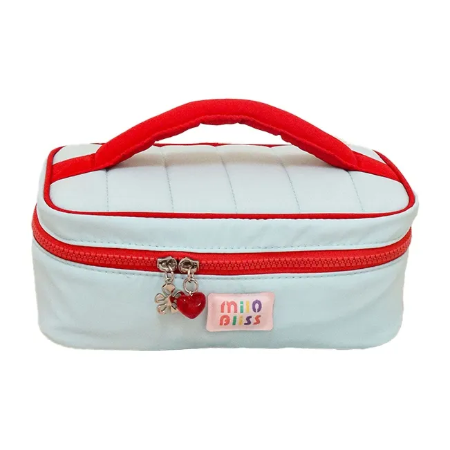Gentle Welcome Refreshing Macaron Large Capacity Travel Portable Color Block Makeup Bags-4
