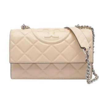 TORY BURCH Fleming Leather Crossbody Bag, Shoulder Bag Trumpets Women's Soft Pink