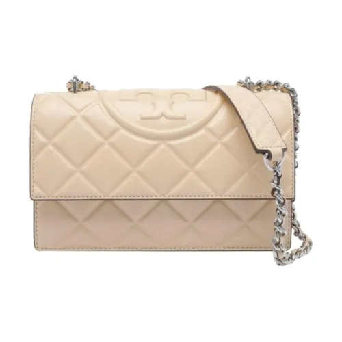 TORY Jacquard Fleming Leather Crossbody Bag, Shoulder Bag Trumpets Women's Soft Pink