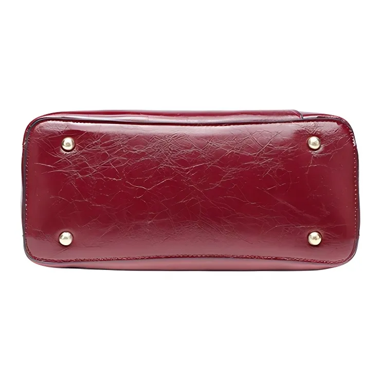 Pivsnu Synthetic Leather Crossbody One Shoulder Handbag Women's Red-3