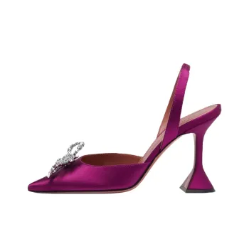 AMINA MUADDI Rosie Sling Flared Heel High Heels 9.5cm Women's Fuchsia