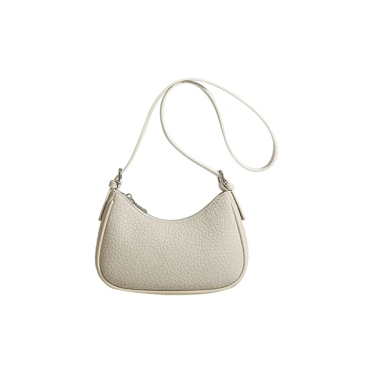 Jade En Plus PU One Shoulder Handbag, Crossbody Bag Regular Women's Elegant White/Relaxed Black-1