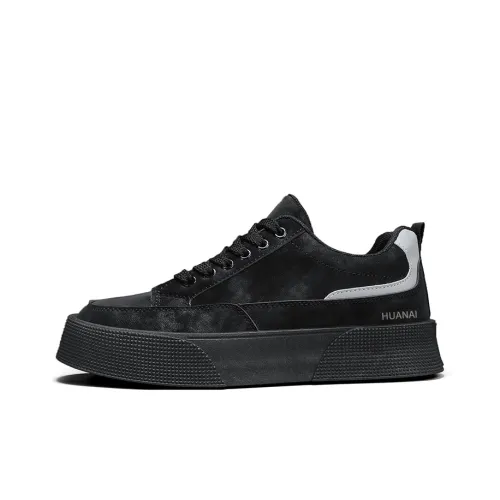 HUANAI Breathable Slip Resistant Lightweight Abrasion Resistant Low Top Skateboard Shoes Men's