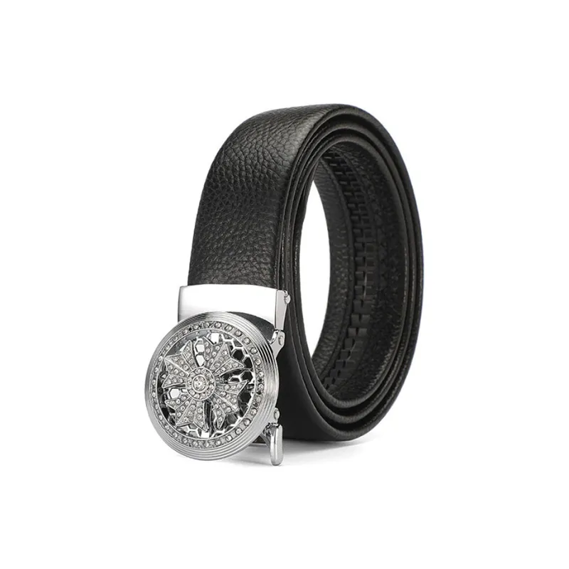 YUZHAOLIN Cow Split Leather Belts Men's Width 3.5CM-4