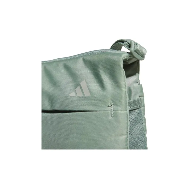 Adidas Recycled Polyester Crossbody Bag, Shoulder Bag Unisex Silver Green-4
