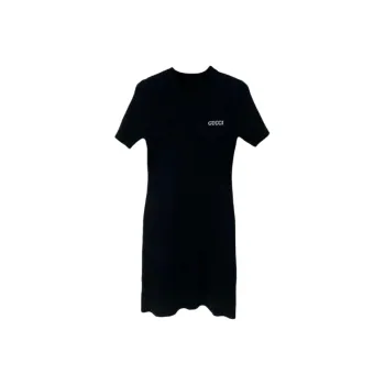 GUCCI SS25 Short Sleeved Dress Unisex Black