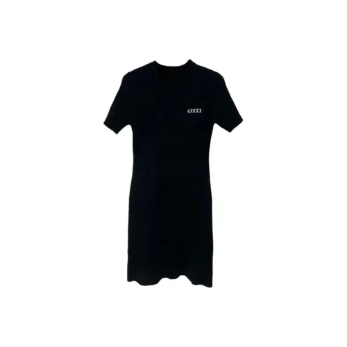 GUCCI SS25 Short Sleeved Dress Unisex Black