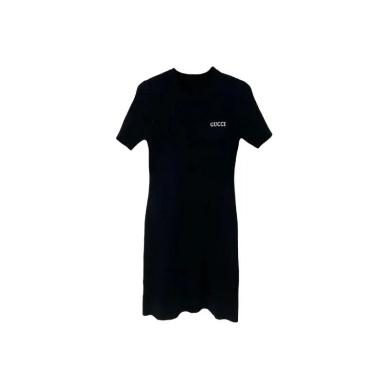 GUCCI SS25 Short Sleeved Dress Unisex Black-0