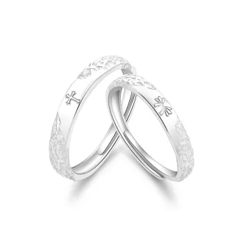 Lao Feng Xiang S999 Silver Ring Pair Unisex