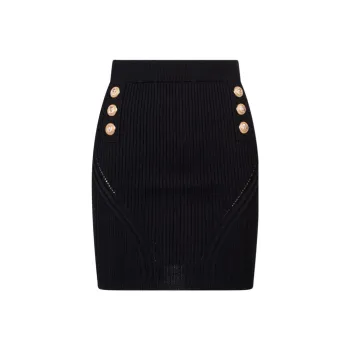BALMAIN Casual Short Skirts Women's Black