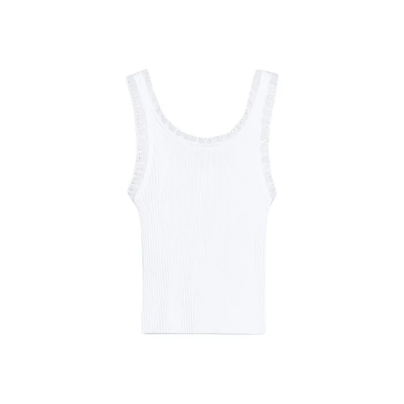 ZARA Tank Tops Women's White-1